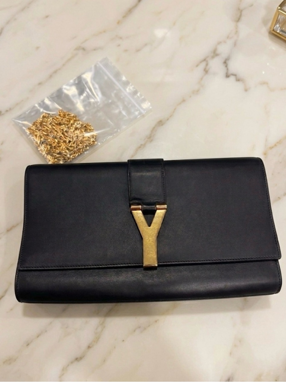 YSL Clutch with chain